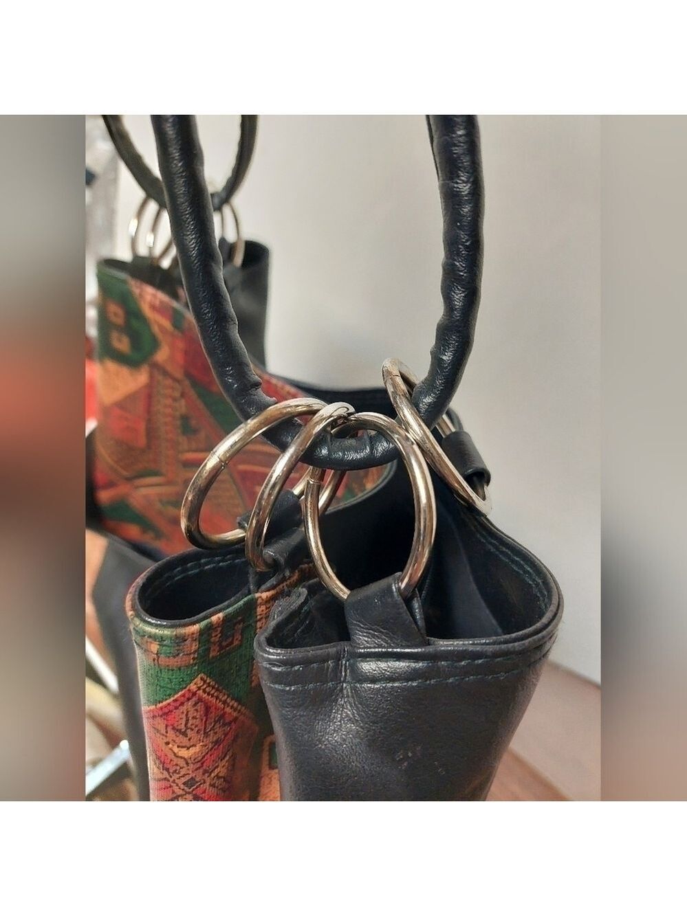 Chenson Synthetic Hobo Tote Bag with Aztec Flare - Picture 5 of 15